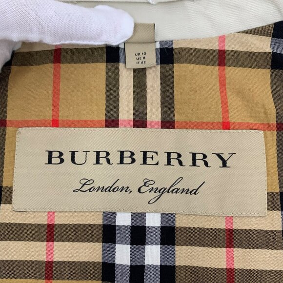 Burberry Ivory cotton trench coat - Picture 6 of 8